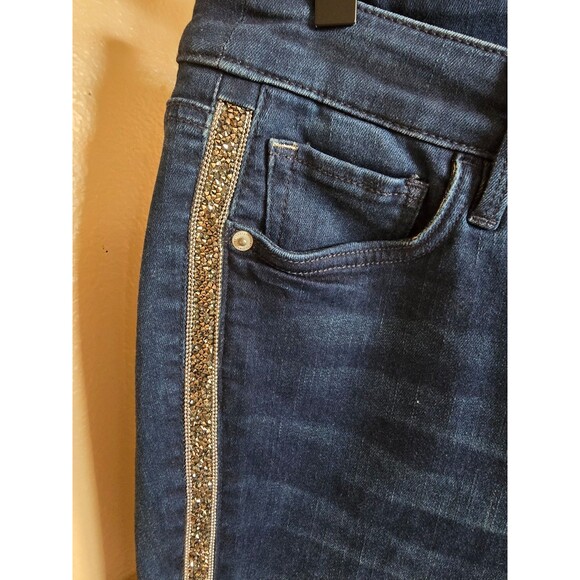 Tommy Bahama high Rise ankle dark denim with sparkles women's size 10 - Picture 3 of 10